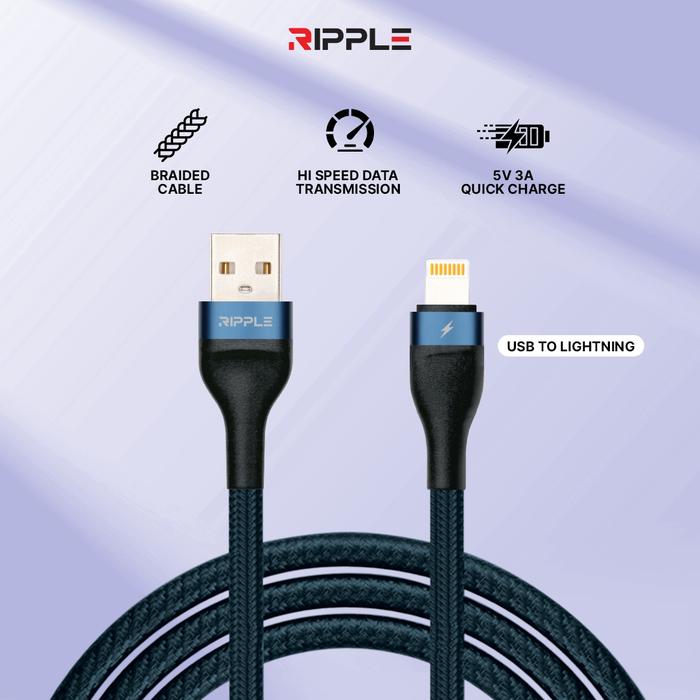 Gambar Ripple Braided Cable data 5V3A fast PD cable for type-c - iphone dari Ripple Official Shop undefined Tokopedia