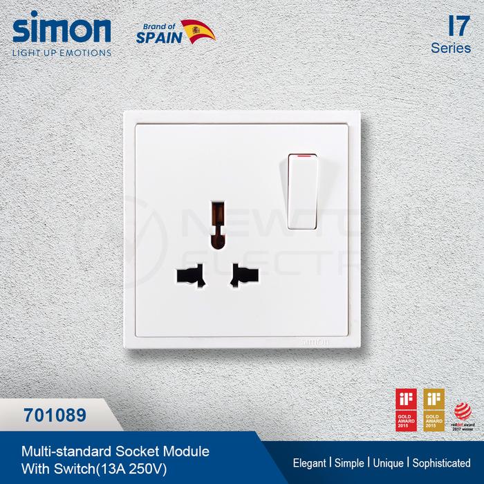 Simon Multiple Socket Jual Simon i7 Stop Kontak Multi Standard / Universal Socket w Switch ...