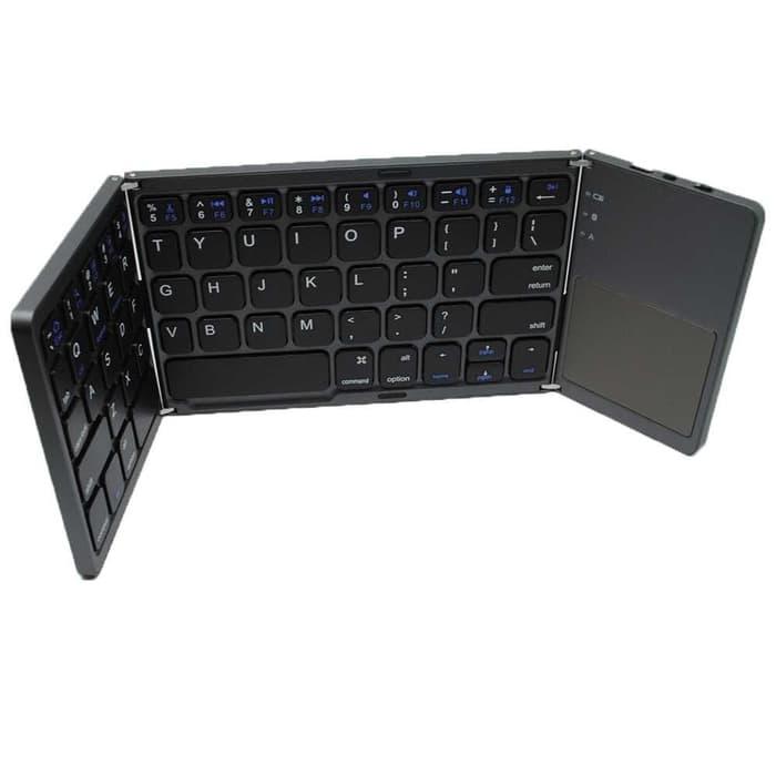 Gambar Keyboard Bluetooth Wireless Lipat with Trackpad High Quality - Key Trackpad dari Buana Online Store undefined Tokopedia