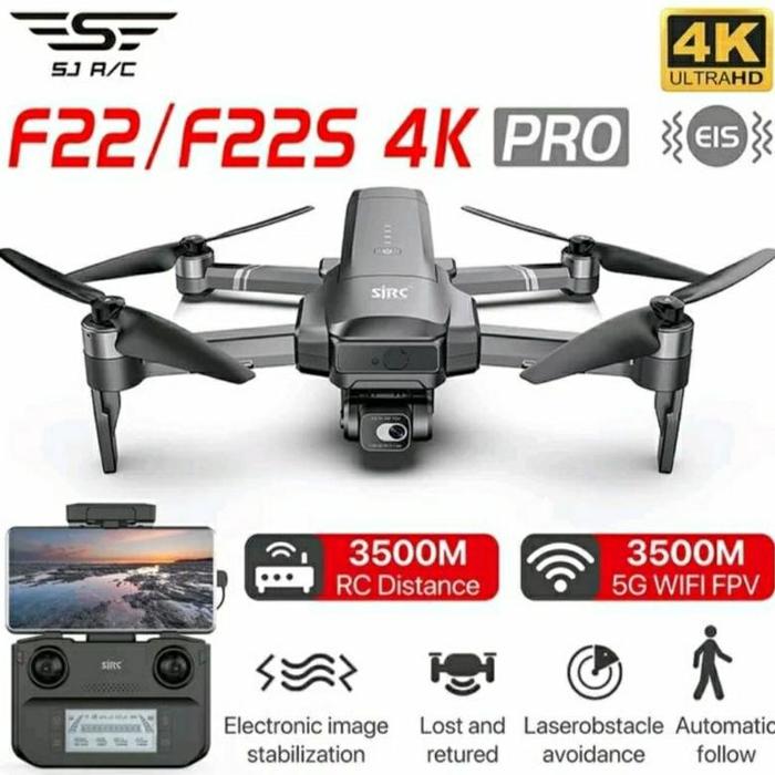 Gambar SJRC F22S 4K PRO GPS DRONE dengan Wifi FPV 4K HD - 1 BATTERY, STANDAR BOX dari elina pedia undefined Tokopedia