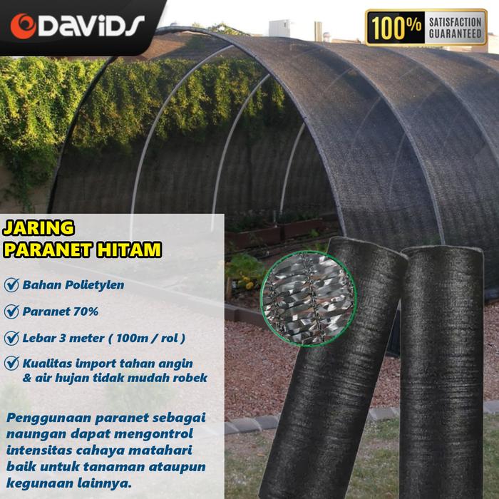 Gambar Paranet 75% Nylon Waring Jaring Tanaman Sun Shade Lebar 3 Meter Hitam - Paranet Hitam - Paranet Hitam dari DAVIDS TOOL undefined Tokopedia