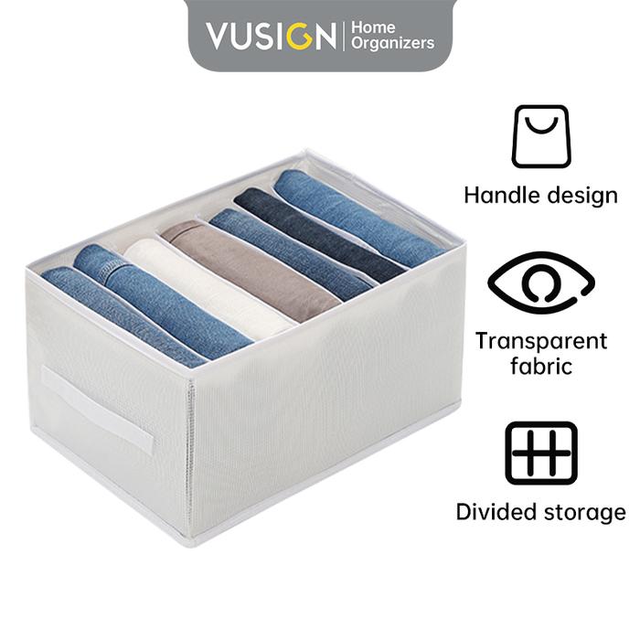 Gambar Vusign Kotak Tempat Pakaian Kemeja / Clothes Organizer Putih VS51X - Type 2 dari Deli Stationery Indonesia undefined Tokopedia