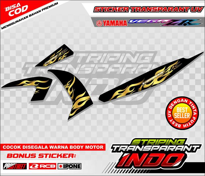 Gambar STRIPING VARIASI YAMAHA VEGA ZR / STICKER LIST VARIASI MOTOR VEGA ZR - GOLD, HOLOGRAM dari Petrok Striping undefined Tokopedia