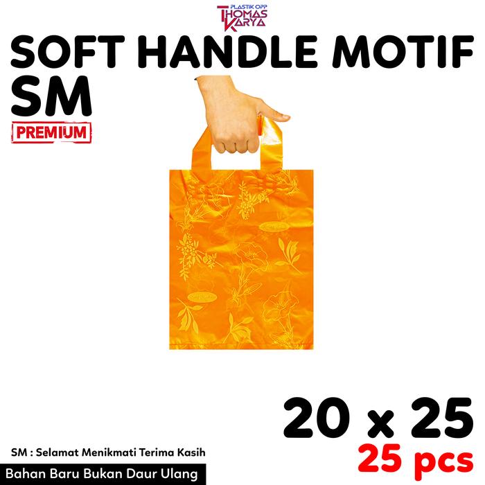 Gambar Kantong Plastik Soft Handle 20x25 20x30 Motif Batik Selamat Menikmati - 20x25 SM OREN dari Thomas Plastik undefined Tokopedia