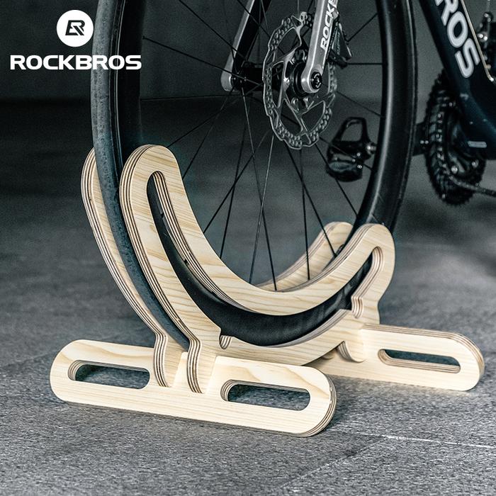 Gambar Rockbros 27210008001 Bike Rack Standar Parkir Rak Kayu Sepeda 700c dari vesantra undefined Tokopedia