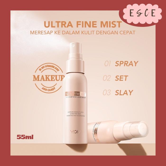Gambar YOU NoutriWear+ Makeup Stay Lock Mist Setting Spray Oil Control dari SHOPESCE undefined Tokopedia