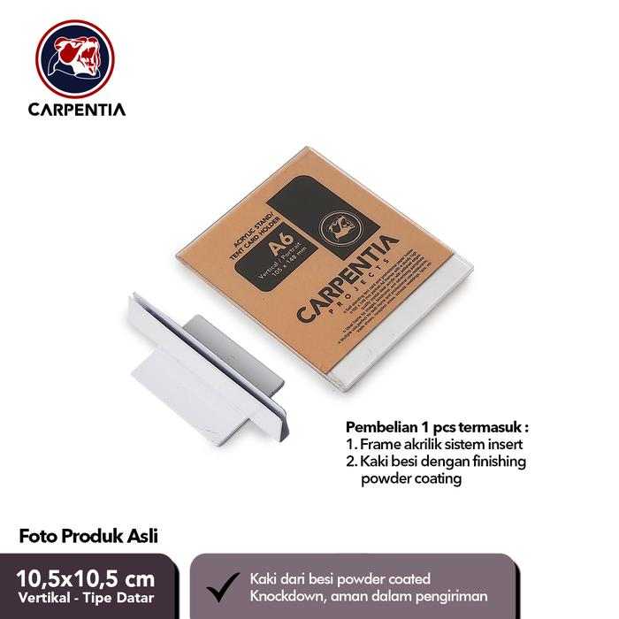 Gambar Carpentia Stand Akrilik Besi/ Datar Persegi 10,5x10,5 cm /Display Mini - Putih dari Carpentia Indonesia undefined Tokopedia