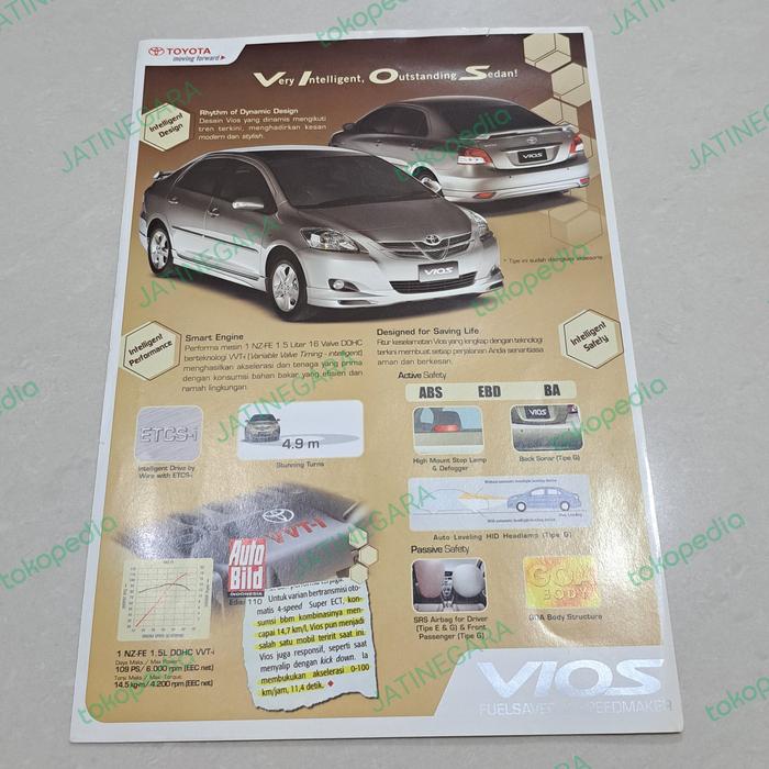 Jual Brosur Mobil Katalog Flyer Toyota Vios Gen 2 Jakarta Timur