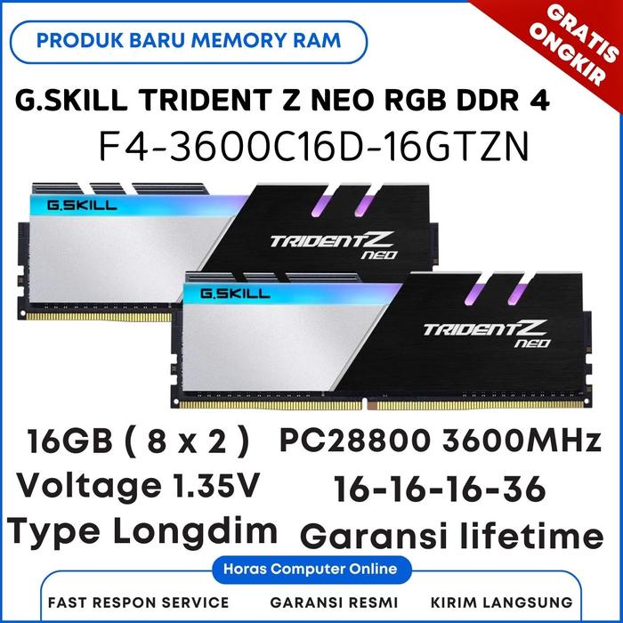 タケウチ F4-3600C16D-16GTZNC Trident Z Neo 16GB (8GBx2) DDR4 3600MHz (PC4