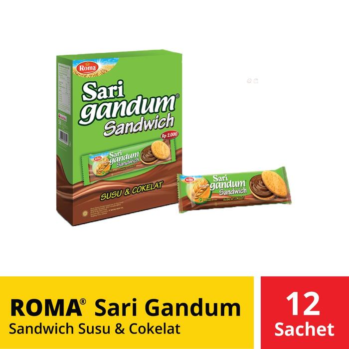 Gambar Roma Biskuit Sari Gandum Coklat 432gr 1 Box isi 12pcs @36gr dari Hatohashop undefined Tokopedia
