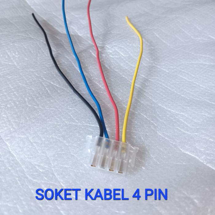 Gambar soket kabel 3 pin 4 pin fitting lampu stater klakson dim - SOKET 4 PIN dari king moto 09 undefined Tokopedia