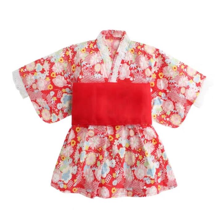 Gambar Kimono Anak Perempuan Costum Balita Jepang Baju Bayi Kostum Halloween - Red, 120 dari Caramela Fashion undefined Tokopedia