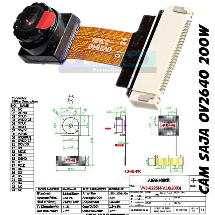 Gambar ESP32 Cam OV2640 Camera Wifi Bluetooth Arduino ESP32S Kamera ESP-32 - CAM saja OV2640 dari Toko Golden Dream undefined Tokopedia