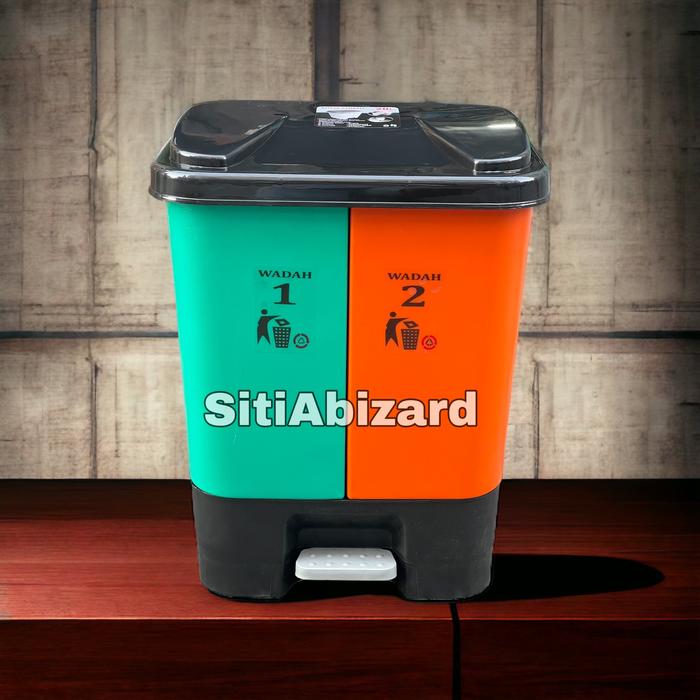Gambar Tempat Sampah Injak 20 Liter Organik Non Organik/ Tempat Sampah Medis - T.Sampah 2in1 dari Perabot Market Jatinegara undefined Tokopedia
