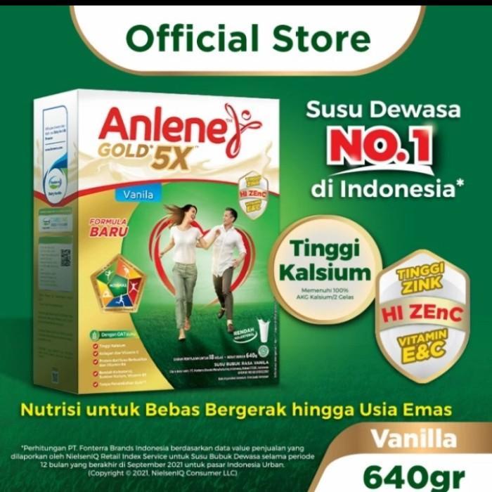 Gambar NEW ANLENE GOLD PLUS VANILA 640GR - SUSU BUBUK TULANG SENDI DAN OTOT dari Glasswing Butterfly undefined Tokopedia