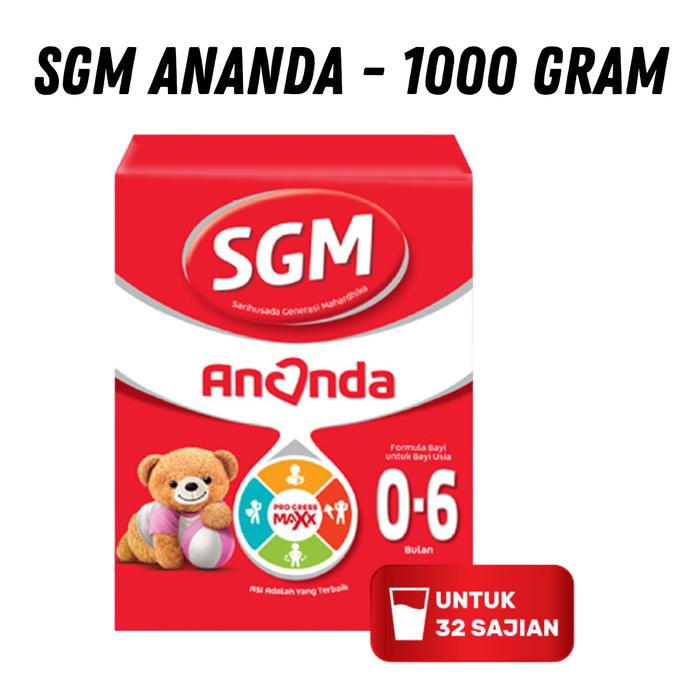 Gambar SGM ANANDA/SOYA (0-6 Bulan & 6-12 Bulan) Susu Formula Untuk Bayi - 0-6 1000gr dari Sumber Makmur Baby Shop undefined Tokopedia