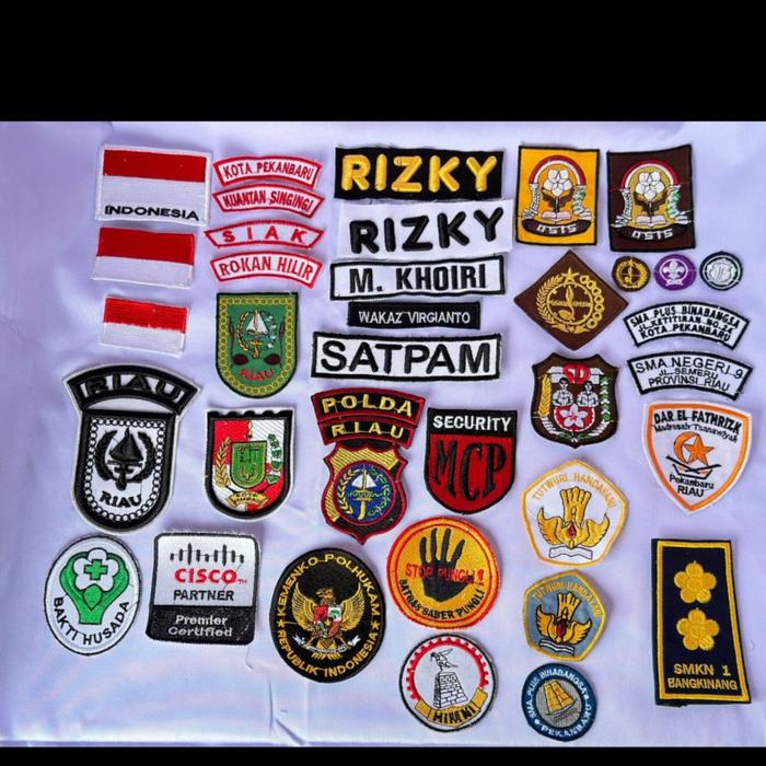 Gambar Bordir Logo / Bebas Custom dari Pakaian Seragam Pekanbaru undefined Tokopedia