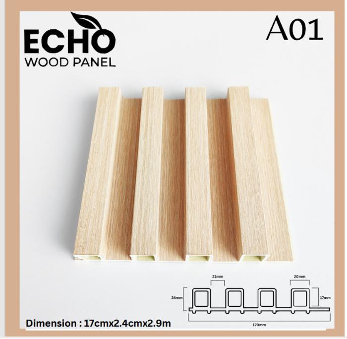 Gambar WPC WALLPANEL TEBAL / KISI KISI KAYU WALL PANEL ( ECHO WOOD PANEL ) - A01 dari ESTETICA PLAFON PVC undefined Tokopedia
