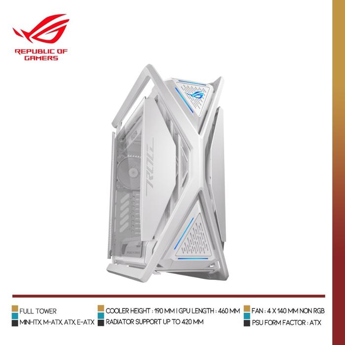 Gambar ASUS ROG Hyperion GR701 | E-ATX Computer Case - Putih dari Nano Komputer undefined Tokopedia