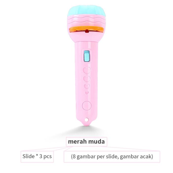 Gambar Mainan Edukasi anak perempuan laki-laki senter proyektor gambar flash - Merah Muda dari ayaberkahonline undefined Tokopedia