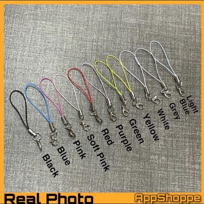Gambar Handphone Strap COIL STRING Tali Gantungan HP Flashdisk MULTICOLOR - BLACK dari ilouyouCollection undefined Tokopedia