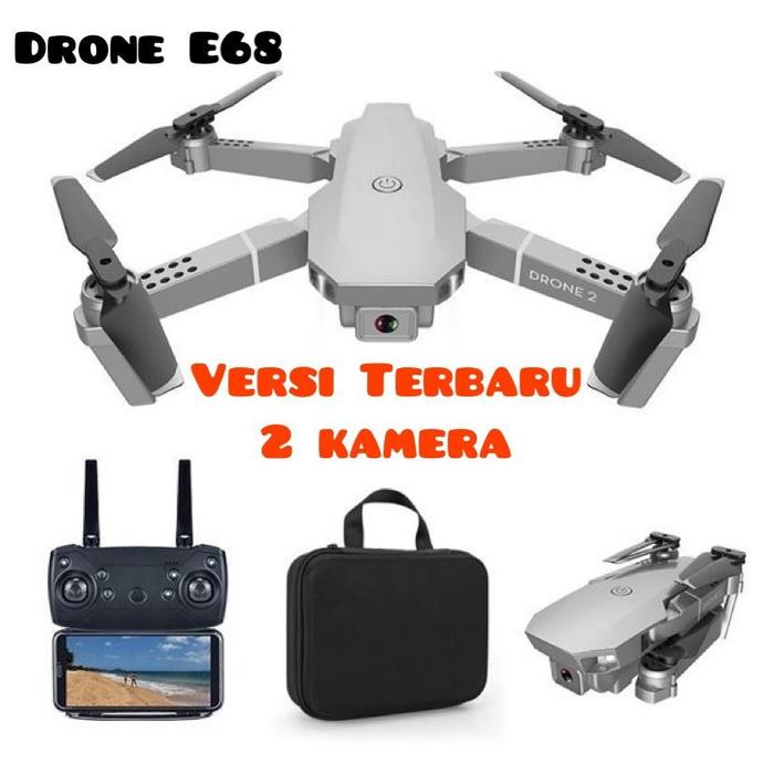 Gambar Drone lipat Mini E68 E88 E99 Dual Camera 4K Wifi FPV Altitude Hold - E68  dari Jakarta Hobby undefined Tokopedia