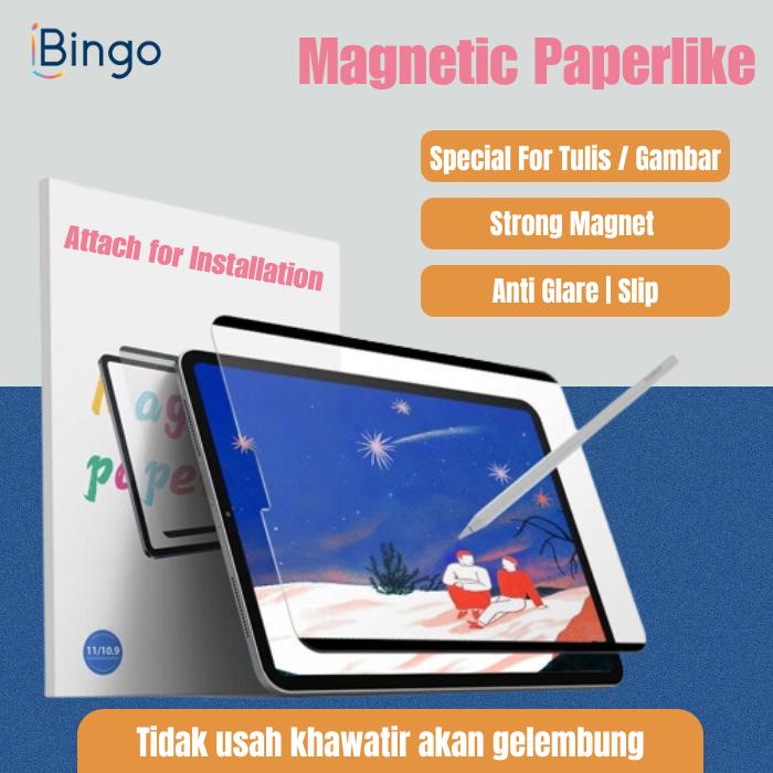 Gambar Magnetic Paperlike Anti Gores for iPad mini 6 7 8 9 Air 4 5 Pro 11 - iPad Air 4/5 dari iBingo Tech undefined Tokopedia
