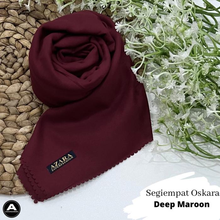 Gambar AZARA HIJAB SEGI EMPAT OSKARA LASER CUT JILBAB POLOS SEGI EMPAT - MAROON  dari WK Indonesia undefined Tokopedia