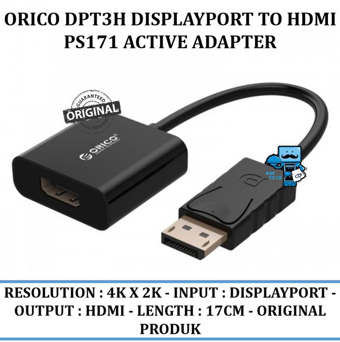Orico Dpt3h Displayport To Hdmi Ps171 Active Adapter Original
