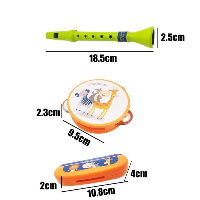 Gambar Mainan Anak MUSICAL INSTRUMENTS ISI 3PCS Cartoon Animal Kids Harmonica dari Queen Violleta undefined Tokopedia
