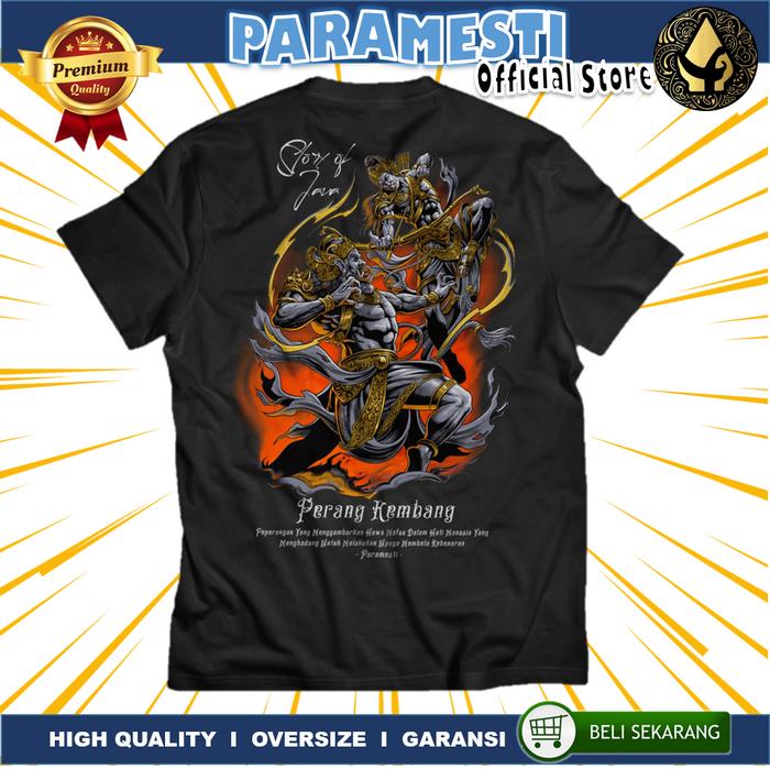 Gambar baju kaos pria lengan pendek paramesti perang kembar exclusive - Putih, S dari Toko Paramesti undefined Tokopedia