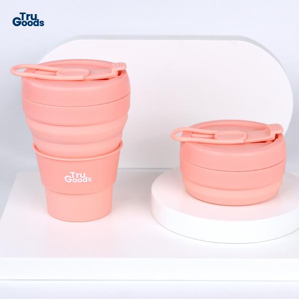 Gambar Foldable Cup Premium Tru Goods / Gelas Kopi Lipat 475 ML - Cup - Peach dari Tru Goods_NEW undefined Tokopedia