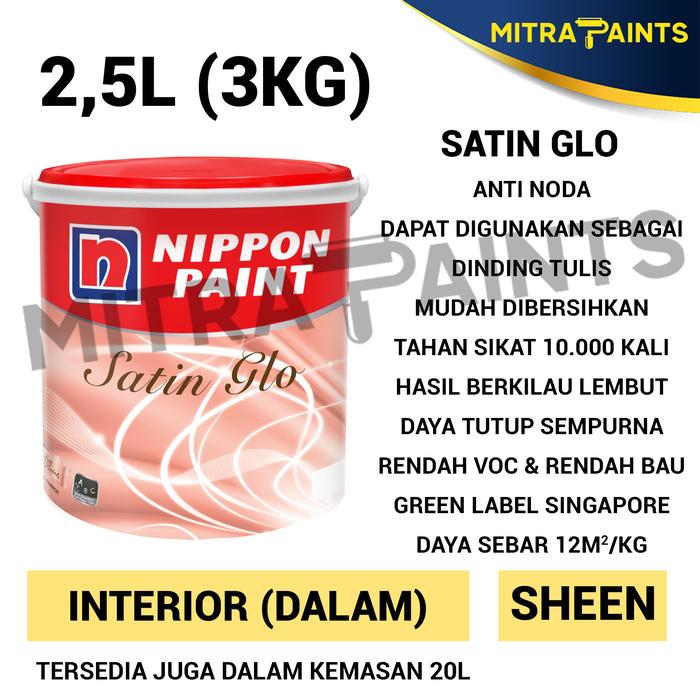 Gambar CAT TEMBOK NIPPON PAINT WARNA SNOW WHITE NP OW 1002 P / BROKEN WHITE - SATIN GLO dari Mitra Paints undefined Tokopedia
