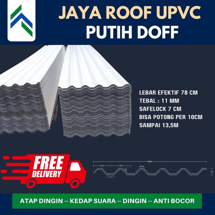 Gambar Atap UPVC Jaya Roof Putih - setara Alderon Holodeck Rooftop DRShield dari JAYAROOF UPVC undefined Tokopedia