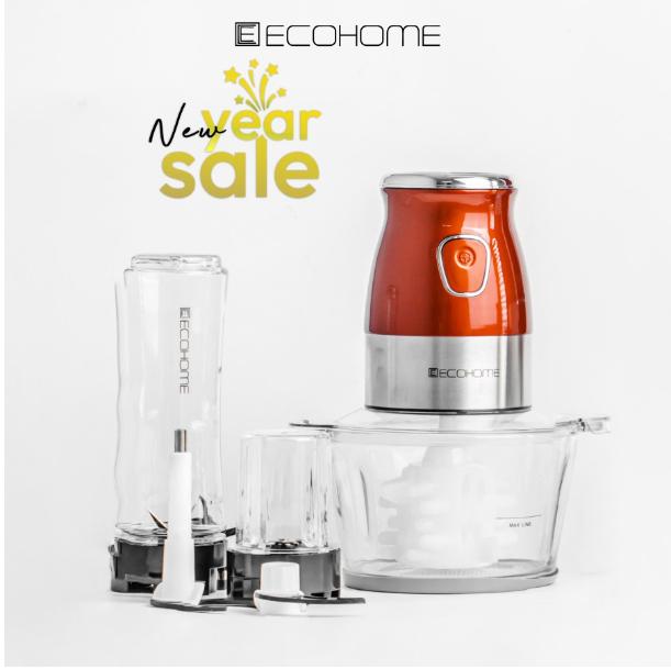 Gambar Ecohome Food Processor Blender Grinder Chopper 6 in 1 - Red dari One Point Plus undefined Tokopedia