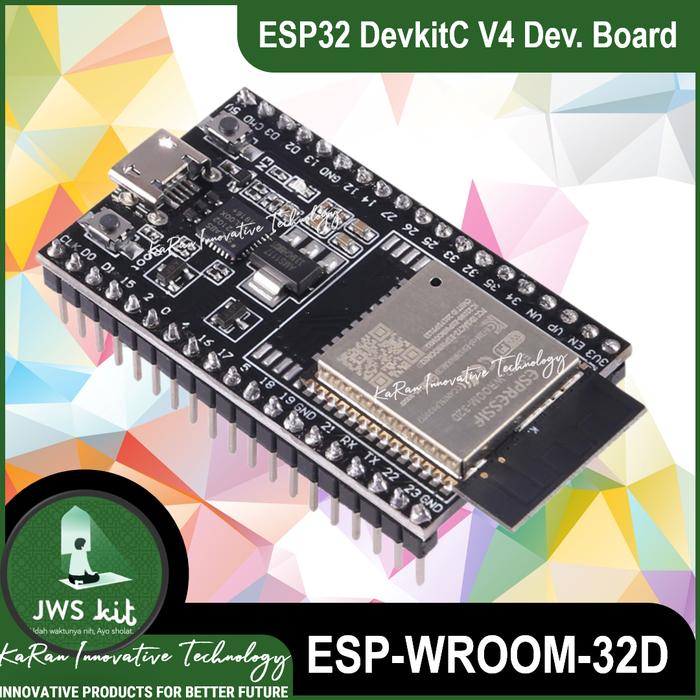 Jual ESP32 DevkitC V4 ESP-WROOM-32D Development Board ioT - Kota ...