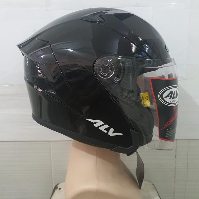 Gambar Helm ALV Ultron Hitam Black Gloss - All Size - Bonus Sarung Tangan dari Ren Variasi Motor undefined Tokopedia