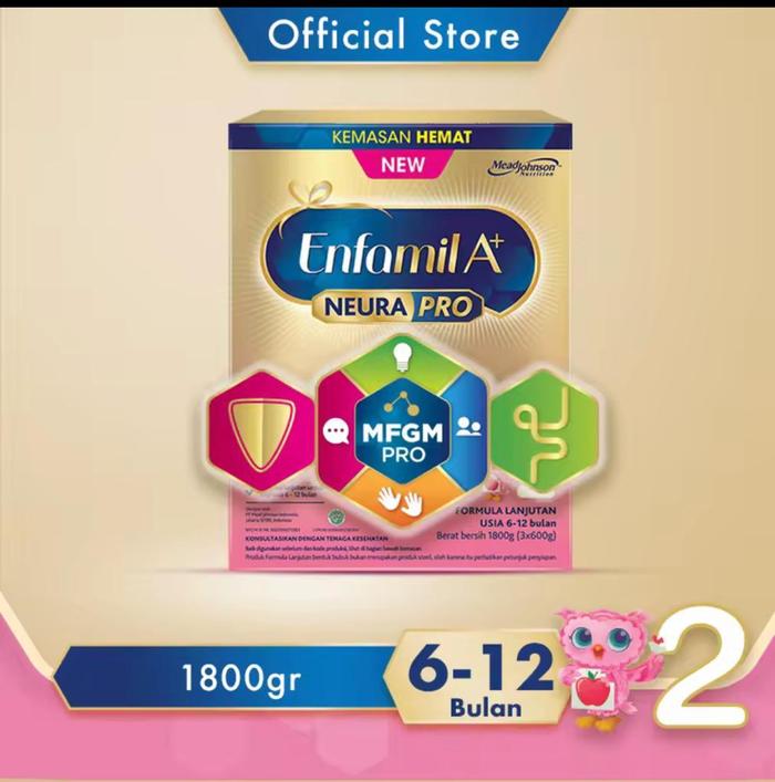 Gambar KEMASAN BARU enfamil a+ 2 a2 plain 1800gr / tahap 2 A 2 dari potatosss undefined Tokopedia