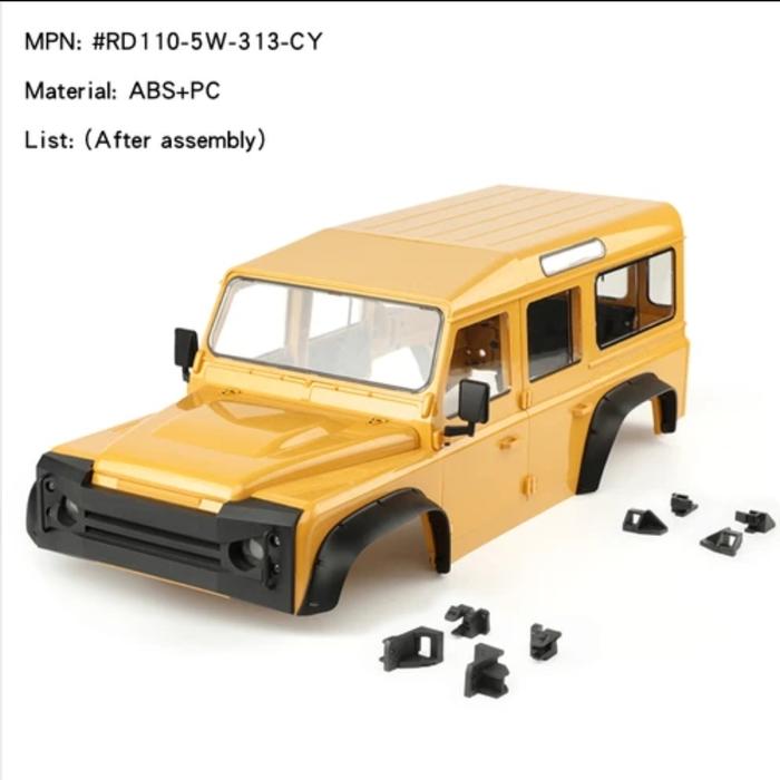 Gambar HardBody Defender d110 wb 324mm Rcdream PNP Traxxas bronco 1/10 - Kuning dari Siputhutan undefined Tokopedia