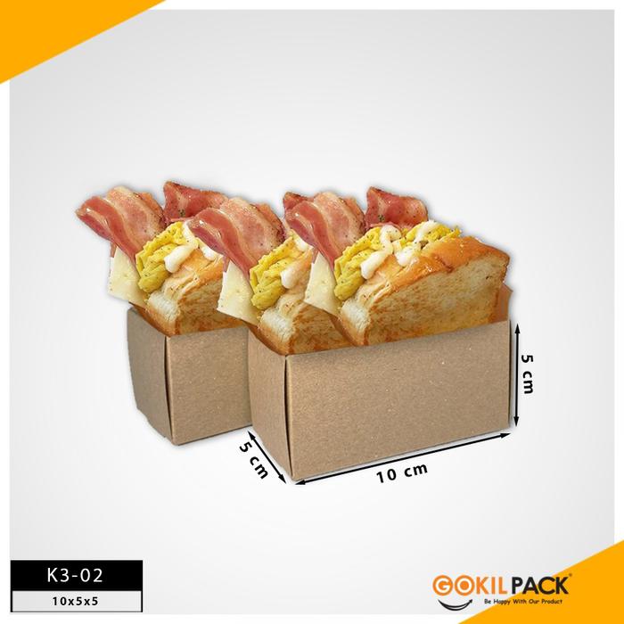 Gambar PAPER LUNCH BOX|KOTAK MAKANAN|NASI|ROTI|BURGER|KUE|KRAFT|FOODGRADE|K3 - Toast box dari GOKIL PACKAGING undefined Tokopedia