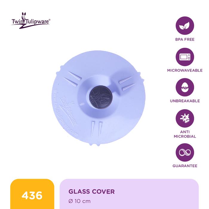 Gambar Tutup Gelas Silikon Twin Tulipware Glass Cover - Blue Diamond dari Twin Tulipware Indonesia undefined Tokopedia