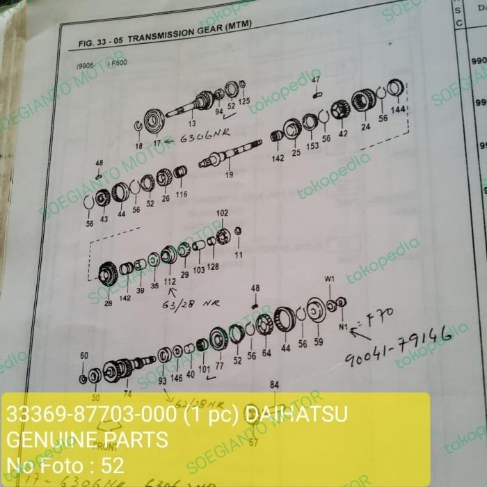 33369-87703- ORI DAIHATSU RING SYNCHRONIZER CHROMES NO3 TARUNA