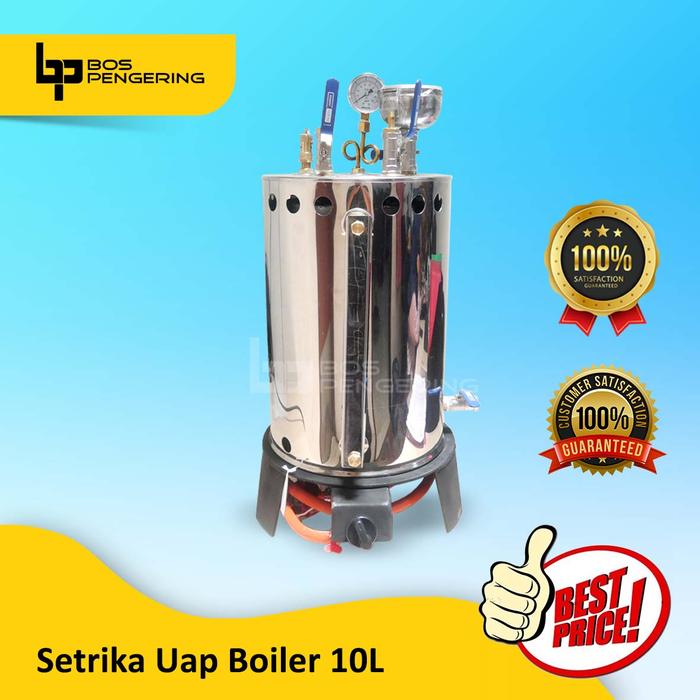 Gambar Mesin Setrika Uap Boiler Merk Bos Pengering Kapasitas 10 Liter Garansi - SET LENGKAP, PALET KAYU dari Bos Pengering undefined 4 Tokopedia