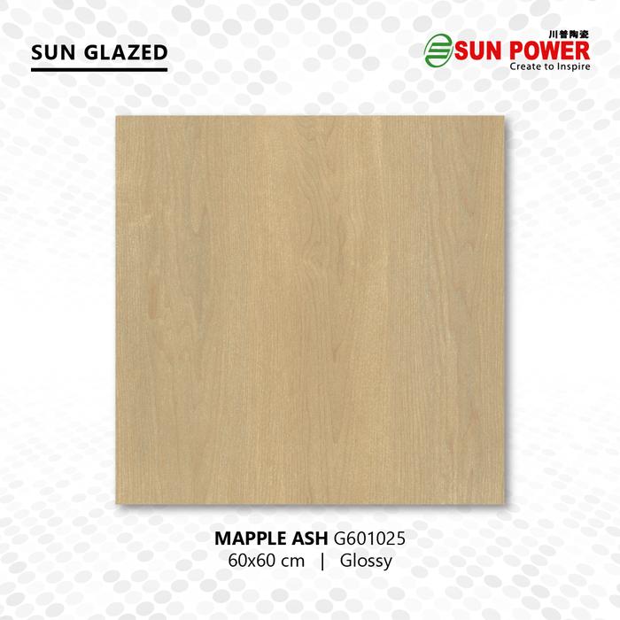Gambar Keramik Lantai Body Putih Glossy - Mapple Series 60x60 | Sun Power - ash dari Sun Power Ceramics undefined Tokopedia