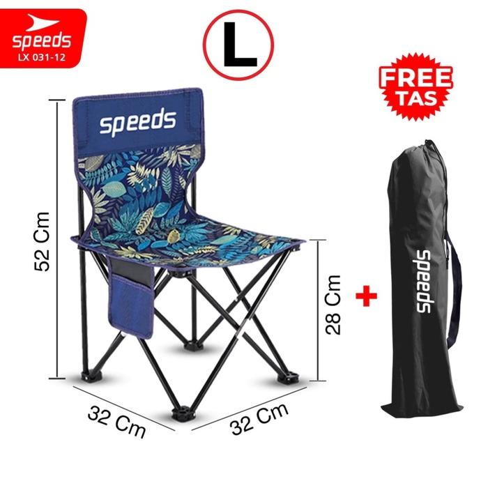 Gambar Kursi Outdoor Indoor Lipat Traveling Camping shooting - L Biru Speeds dari Karon Store undefined Tokopedia