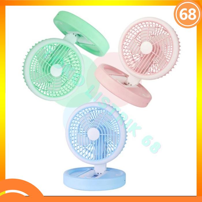 Gambar Kipas Angin Portable + Lampu LED Rechargeable Fan Folding Stand - RANDOM dari Toko Listrik 68 undefined Tokopedia