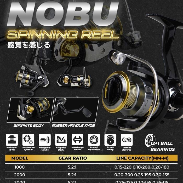 Gambar REEL SPINNING IROLY NOBU/SONIC 1000-6000 SUDAH ONE WAY MURAH - NOBU, 2000 dari cumipancing undefined Tokopedia