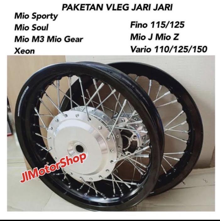 Gambar Sepaket Velg Jari Jari Mio Xeon Mio M3 Fino Mio Z XRide Beat - 185 250 dari LV MOTORSHOP 99 undefined Tokopedia