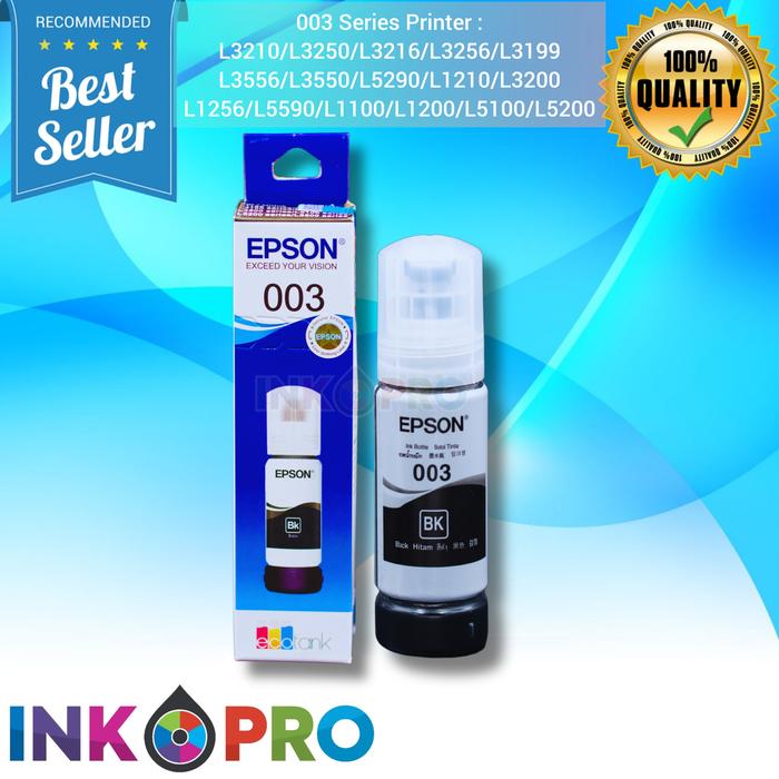 Gambar Tinta Epson 003 PREMIUM Untuk Printer L1110 L3100 L3101 L3110 L3150 - Hitam dari ink.Pro undefined Tokopedia