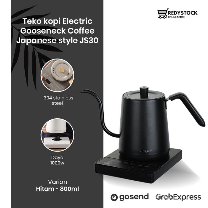 Gambar Jinsei Teko Kopi Electric Gooseneck coffee kettle Japanese ZK-KH202 - Hitam dari Redystock Store undefined Tokopedia